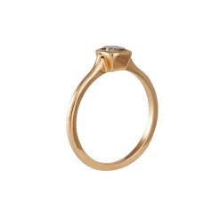 Diana Mitchell - Cathedral Ring with Pink Champagne Diamond